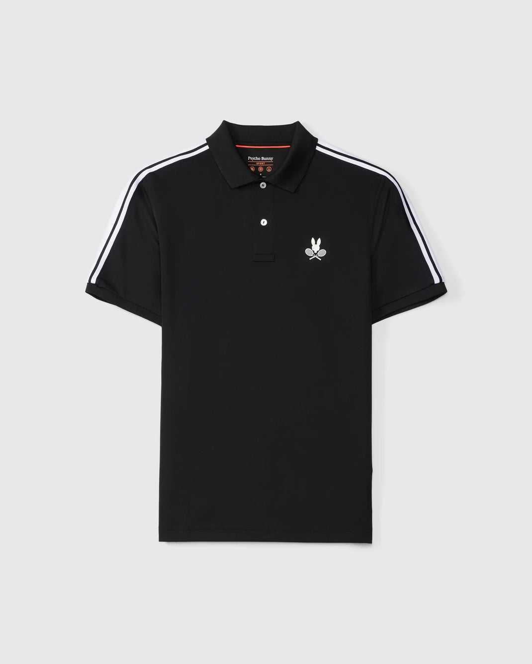 Polos Psycho Bunny Courtside Sport Polo Noir Homme | YCR-44065911